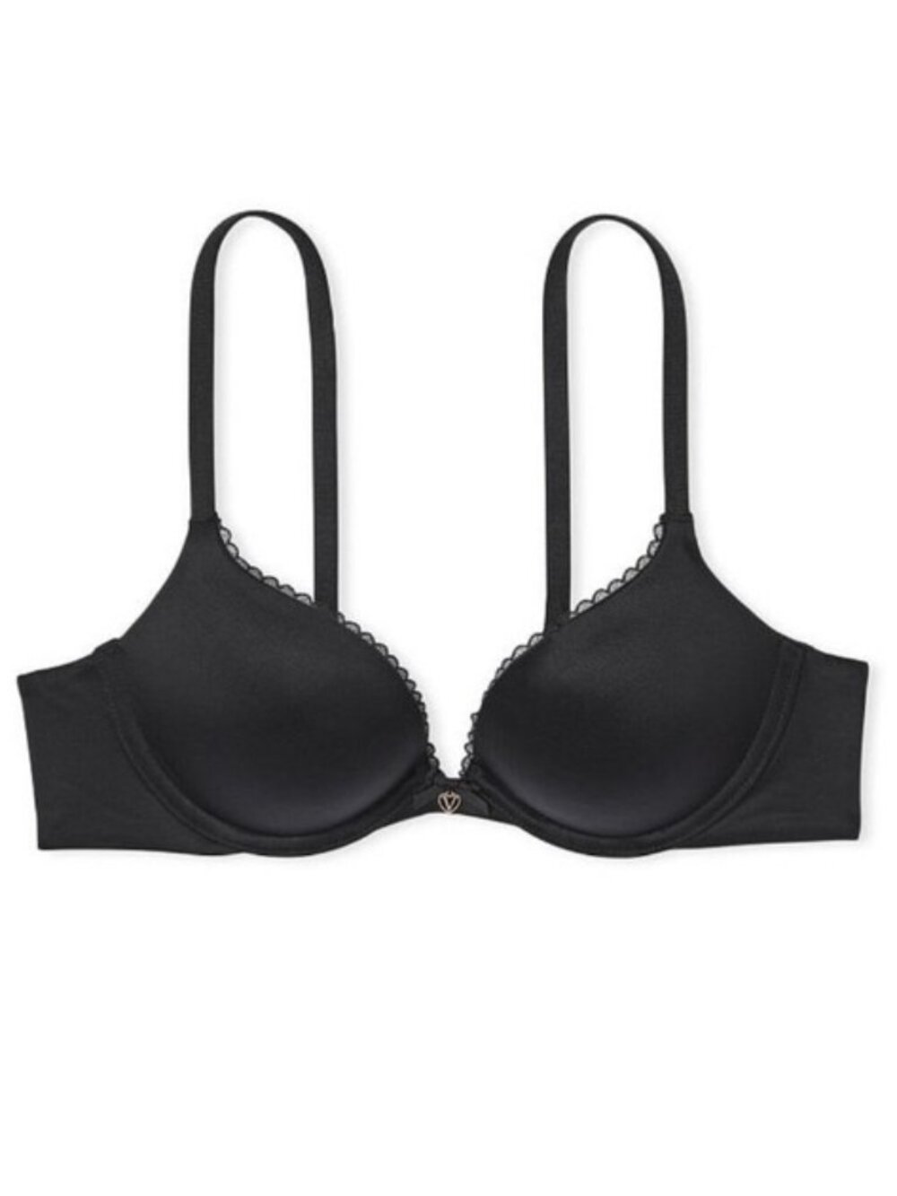 Victoria's Secret Body By Victoria Padded Push-up Plunge Bra, Black NWOT